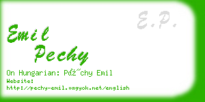 emil pechy business card